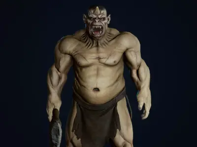 Ogre 4 Low-poly 3D model
