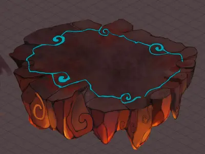 Lava Hell - Ground - Shitai 35 3D model