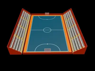 Futsal court Free 3D model