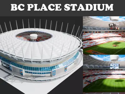 Bc Place Stadium 3D 3D model