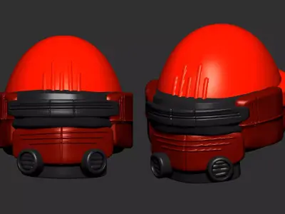 helmet high poly sculpt 3d printable ver 7 3D model 3D model