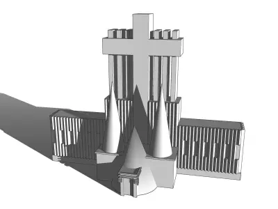 Francisco Salamone Laprida Cemetery Low-poly 3D model