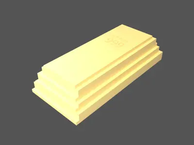 Voxel Gold Bars v1 001 Low-poly 3D model