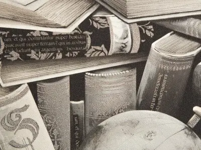 Vintage Library Books Wallpaper Texture
