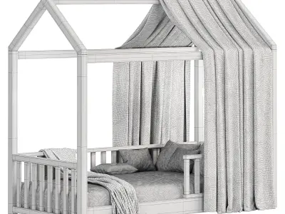 Oikiture Single Bed 3D model