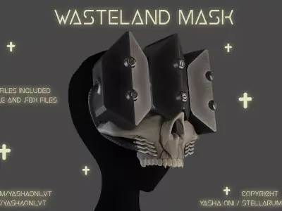 Wasteland Mask Low-poly 3D model