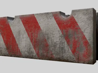 Concrete block Free low-poly 3D model purchase