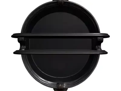 Ornate Circular Wall Shelf Decor Low-poly 3D model