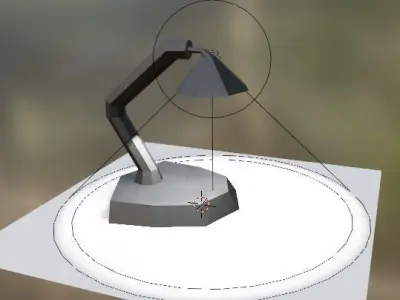 desk lamp 3D model 11