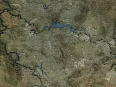 Canberra - Topography Terrain Low-poly 3D model
