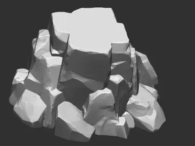 3D Mountain rock Zbrush sculpt 3D model