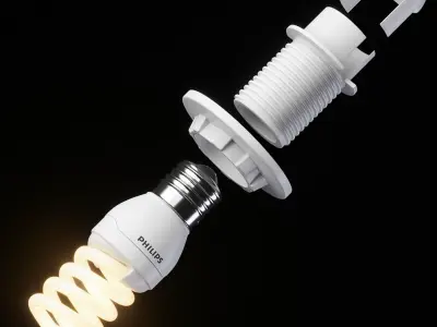 Compact Fluorescent Bulb 3D model