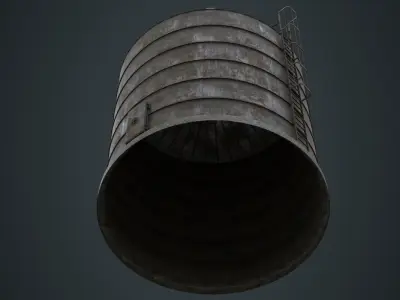 Silo 1B Low-poly 3D model
