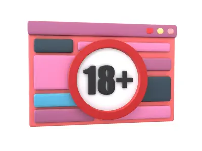 Eighteen Plus Website Icon v1 002 Low-poly 3D model