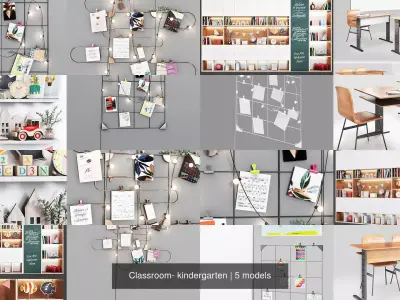 Classroom- kindergarten 3D Model Pack