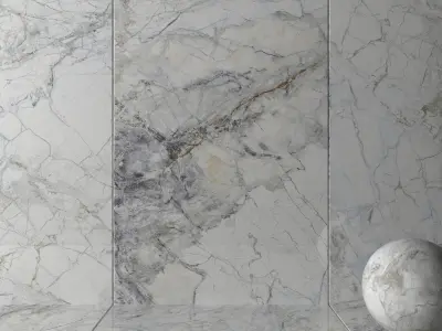 Wall Tiles Museum Supreme White 160x320 Set 2 Texture