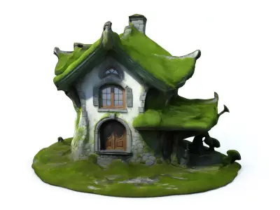 Fantasy Forest House 3 Low-poly 3D model