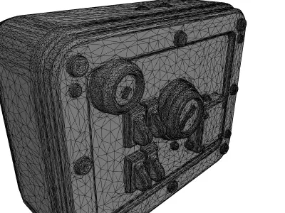 Rusted Industrial Electrical Control Panel Low-poly 3D model