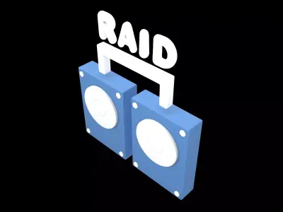 RAID Icon v1 002 Low-poly 3D model