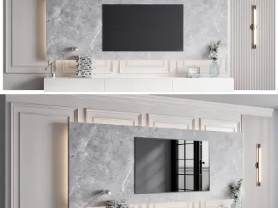TV WALL NO34 A 3D model
