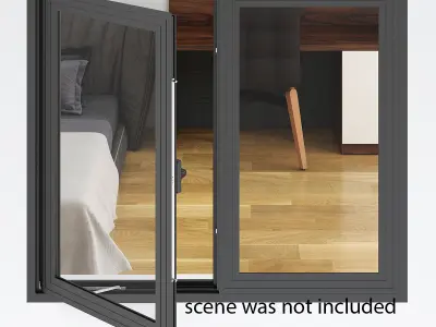 Aluminium Door 02 3D model