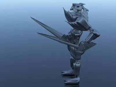 Robot Cyborg Space SciFi Character 3D model