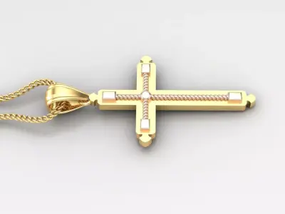 Cross Light Gold 4CP085 3DM STL 3D model
