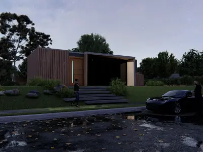 Villa-Casa Scene-Modern Villa 3D model