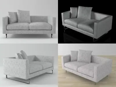 Boutique Double Seater 3D model