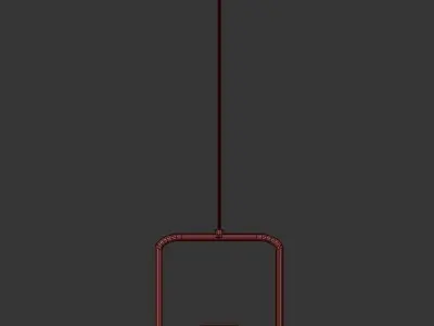 Yesenia gold pendant light 3D model