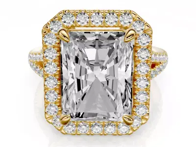 Engagement ring Evora 5ct 3D print model