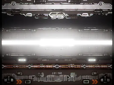 PBR Sci-Fi Texture Pack 16 Low-poly 3D model