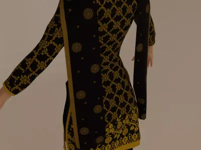 Punjab Kurti Low-poly 3D model