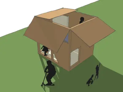 Playground - Playhouse The Cardboard box  3D model