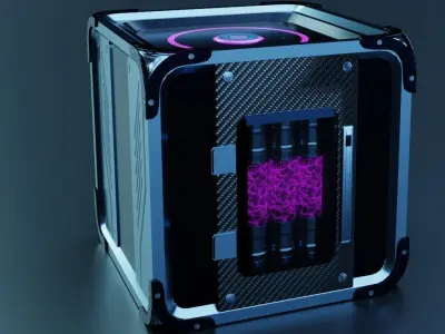 Game ready sci-fi crate Low-poly 3D model