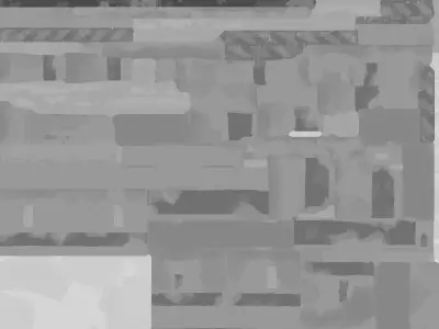 Road blocks and barriers stylized lowpoly models Low-poly 3D model