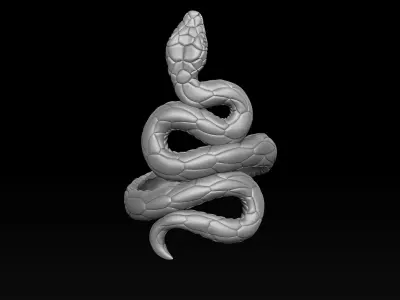 Snake Ring v3 Hollowed 3D print model