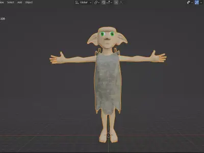 Dobby Lowpoly 3D Model  Static Character  3D model