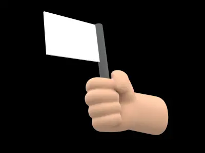 Surrender Icon v1 003 Low-poly 3D model