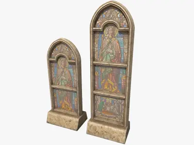 Church Window Low-poly 3D model