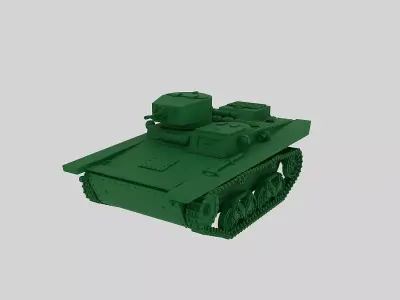 Soviet light tank T 37A 3D print model