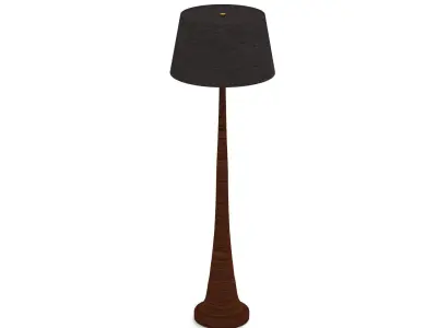 Wooden Floor Lampshade Low-poly 3D model