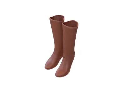 Knee Boots V1 004 Low-poly 3D model