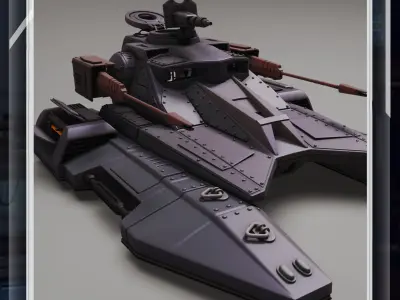 star wars 3d printable high detailed  tx-130 hover tank 3D print model