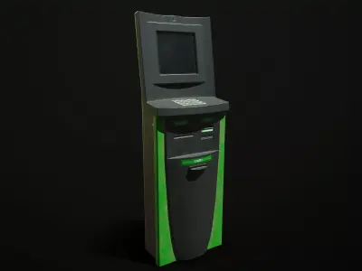 Cash Terminal 01 Low-poly 3D model