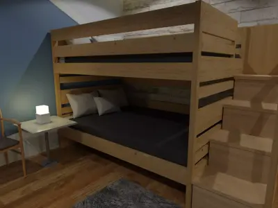 Bunk  Mattress Free 3D model