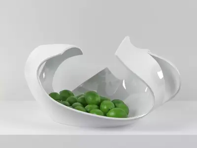 Onda bowls with olives 3D model