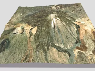 Volcano Teide Spain 3D model