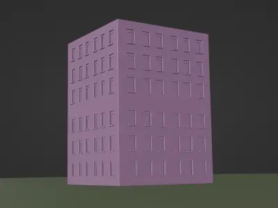 Building 11 Low-poly 3D model buy