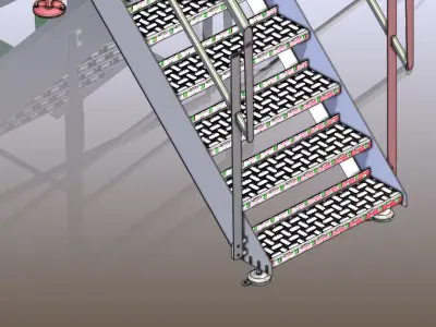 Parametric Hygienic Platform Stainless Steel 3D model